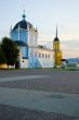 Church on a decline in city park