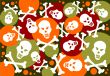 skulls and bones background