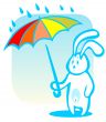 rabbit with umbrella