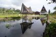 Pond and houses
