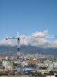 construction crane over the city