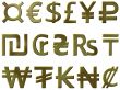 golden currency symbols 1