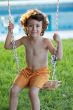 beautiful child in swing