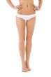 healthy legs in white bikini panties