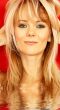 lovely blond over red