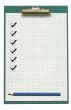 clipboard with checklist and pencil