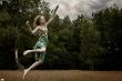 Jumping in the field