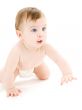 crawling baby boy in diaper