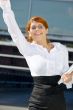 happy businesswoman