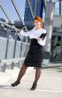 businesswoman in a front of a building site