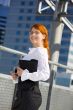 happy businesswoman
