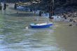 Rowboat at low tide