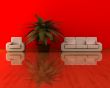 Interior of a living room. 3D image.