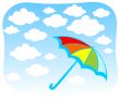 clouds and umbrella