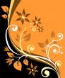 orange floral background