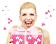 lucky blonde with puzzle gift box