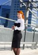 happy businesswoman