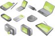 Various electronic gadgets, illustration