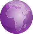 Map of Africa sphere