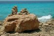 Pile of stones on sea