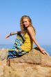Sitting on rock