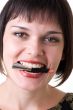 woman with lipstick