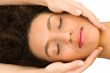girl receiving head massage