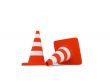 traffic sign object over white