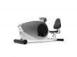 horizontal exercise bicycle over white