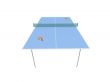 pingpong table over white
