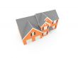 house over white