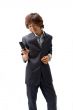 Asian business man and phone