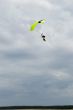 Landing of the sportsman after parachute jump