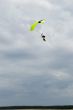 Landing of the sportsman after parachute jump