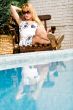 lay down near by the pool