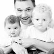 Dad with his children