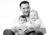 Smiling on daddys bosom