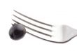 fork with black olive