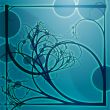 Floral border frame square