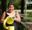 Girl Squirting Water