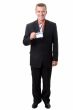 businessman with badge