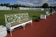 white openwork bench