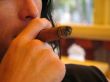 man smoking a cigar