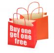 shopping bags on white