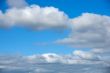 white clouds and blue sky