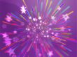 Bursting flying stars illustration