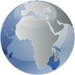 Map of Africa on globe  illustration