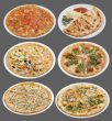 Six pizzas