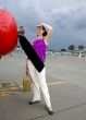 woman and airpalne