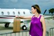 woman and airpalne
